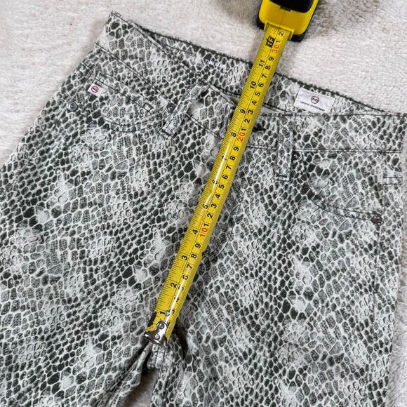 AG Adriano Goldschmied Mari Snake Print High Rise Straight Crop Jeans - Picture 6 of 8